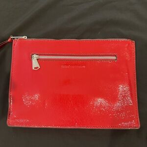 Beautiful Red Pouch/wristlet with card inserts